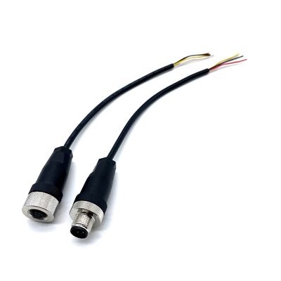 4 штифта M12 соединитель водонепроницаемые кабели 2P 3P 4P 6P 8P Мужчина к женщине прямой соединитель