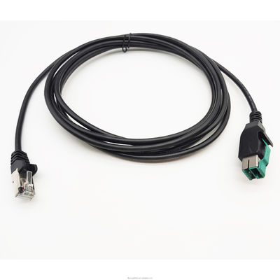 ПВХ TPE 24V питается USB 12V кабеля мужской к RJ45 6A быстрая зарядка